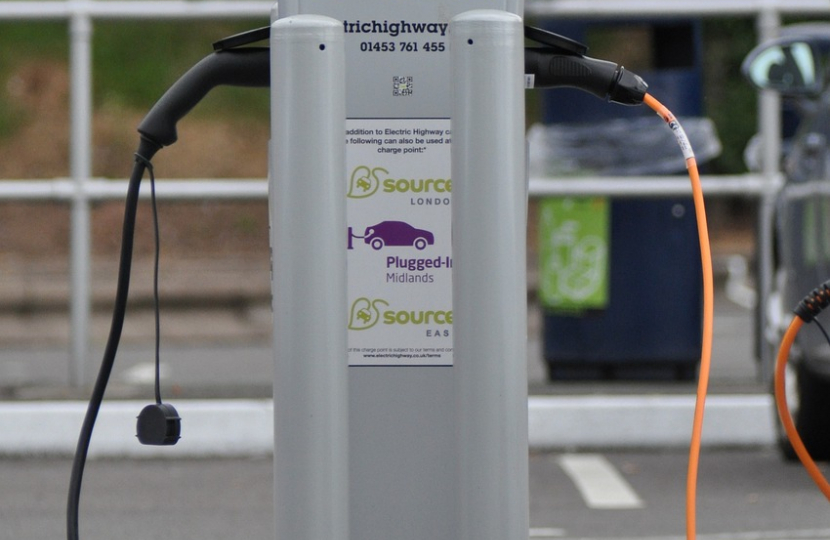 Pixabay image of a charging point in the midlands