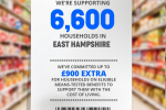 Image of a receipt with the number of people being supported by cost of living payments